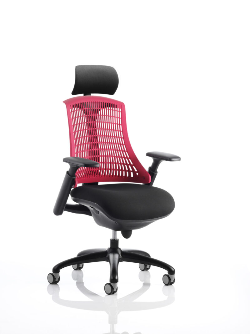 Swift Medium Back Black Frame Task Operator Office Chair with Arms - Image 5