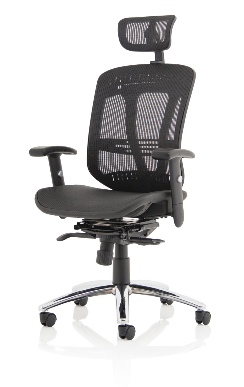 Mint II Mesh Back Task Operator Office Chair with Height Adjustable Arms - Image 3
