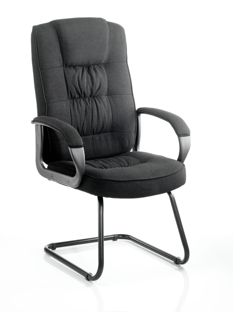 Flare Deluxe High Back Black Cantilever Visitor Chair with Arms - Image 10