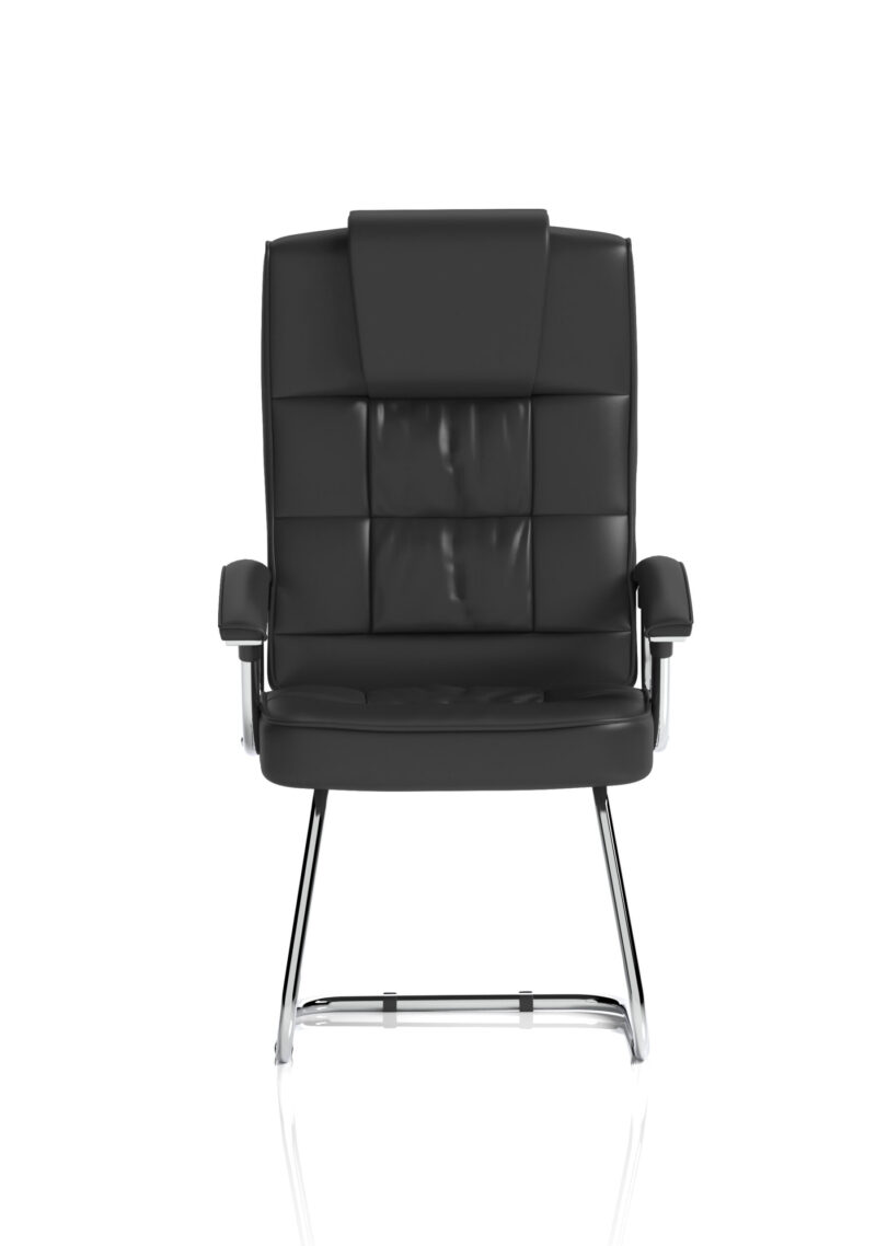 Flare Deluxe High Back Black Cantilever Visitor Chair with Arms - Image 2