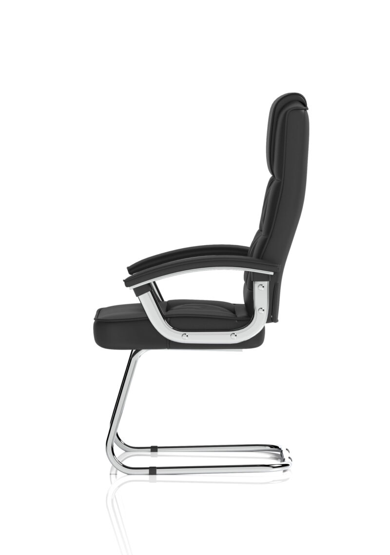 Flare Deluxe High Back Black Cantilever Visitor Chair with Arms - Image 4