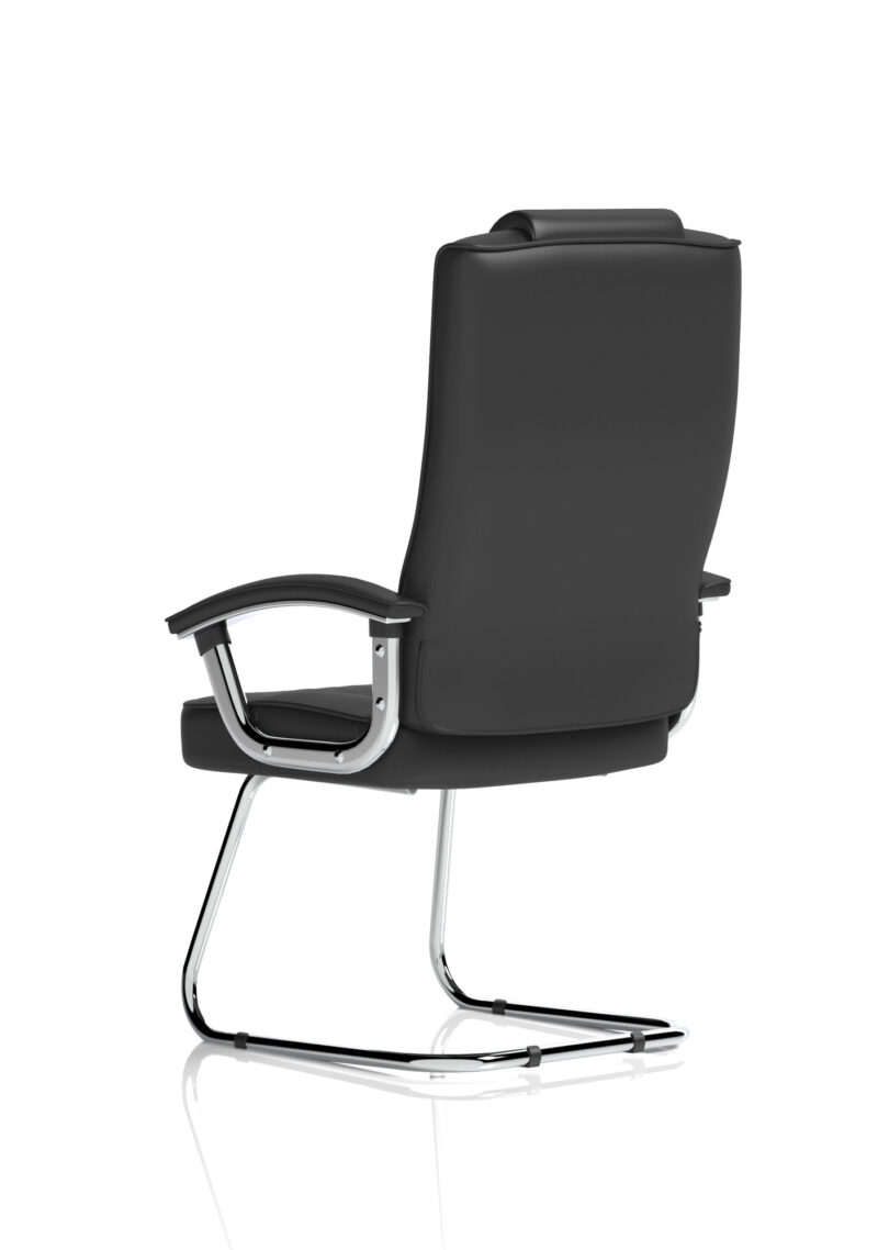 Flare Deluxe High Back Black Cantilever Visitor Chair with Arms - Image 5