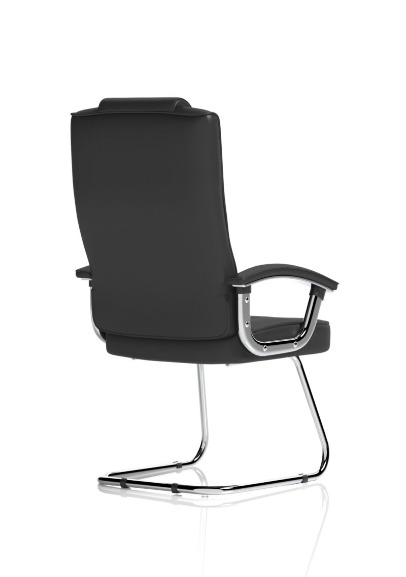 Flare Deluxe High Back Black Cantilever Visitor Chair with Arms - Image 7