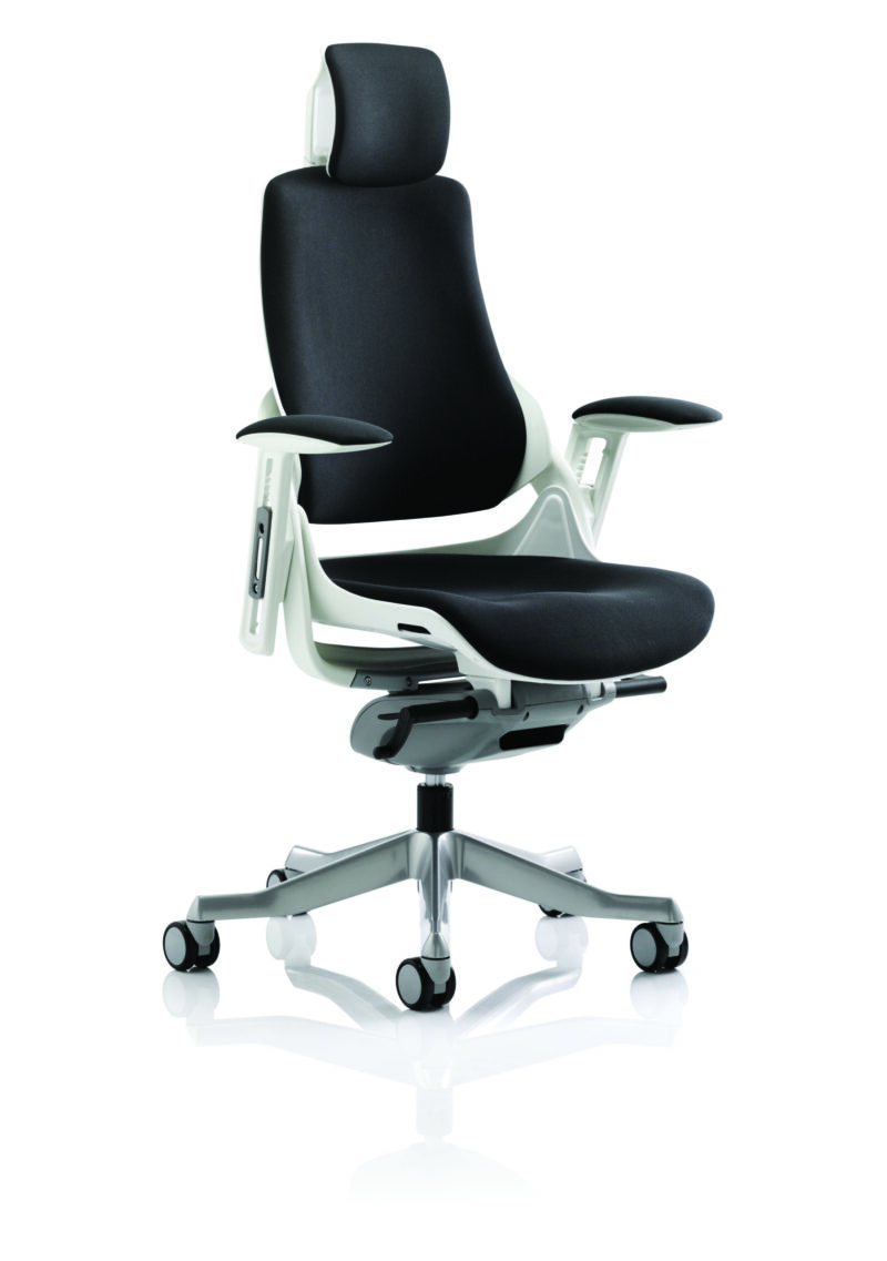 Grasp High Back White Shell Executive Office Chair with Arms - Image 25