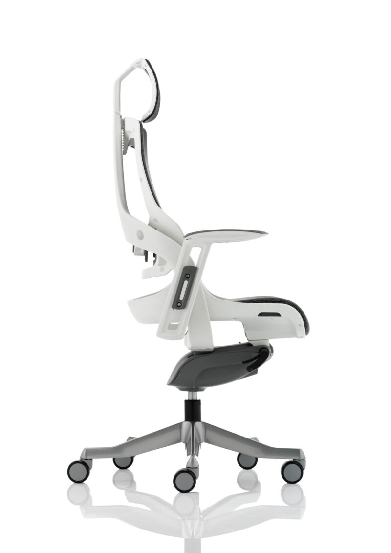 Grasp High Back White Shell Executive Office Chair with Arms - Image 36