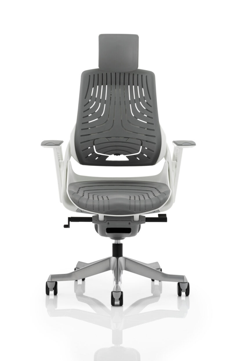 Grasp High Back White Shell Executive Office Chair with Arms - Image 39