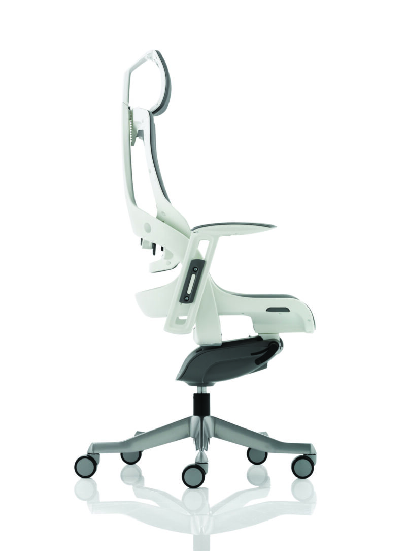 Grasp High Back White Shell Executive Office Chair with Arms - Image 42
