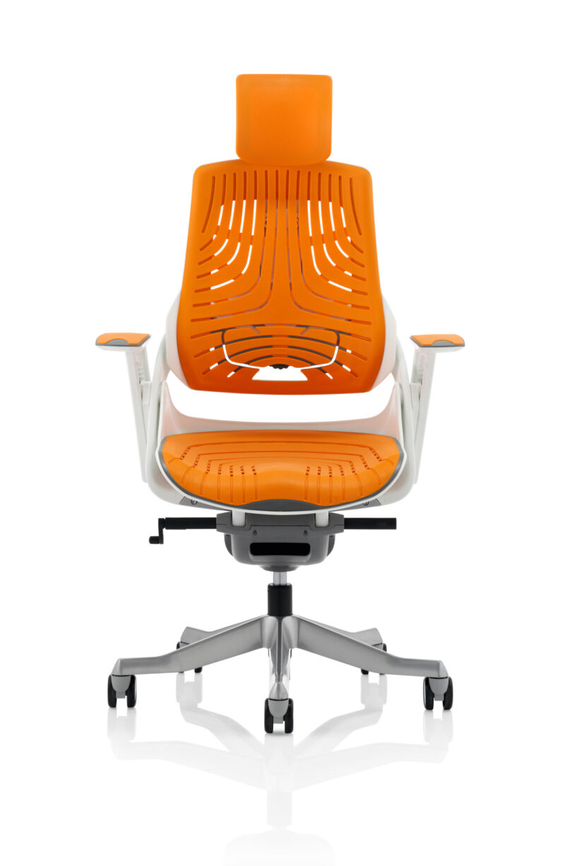 Grasp High Back White Shell Executive Office Chair with Arms - Image 45
