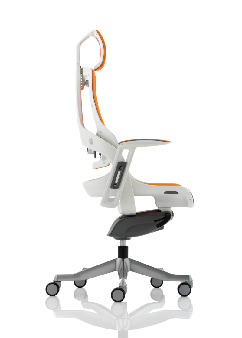 Grasp High Back White Shell Executive Office Chair with Arms - Image 48
