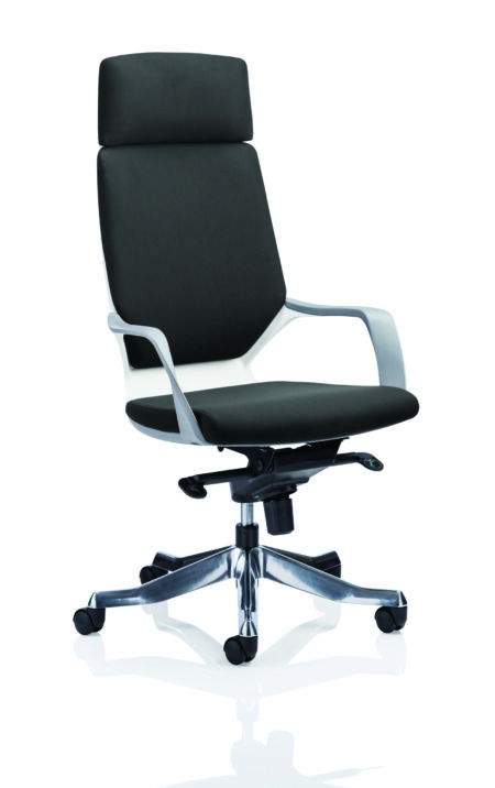 Flock High Back Executive Office Chair with Arms