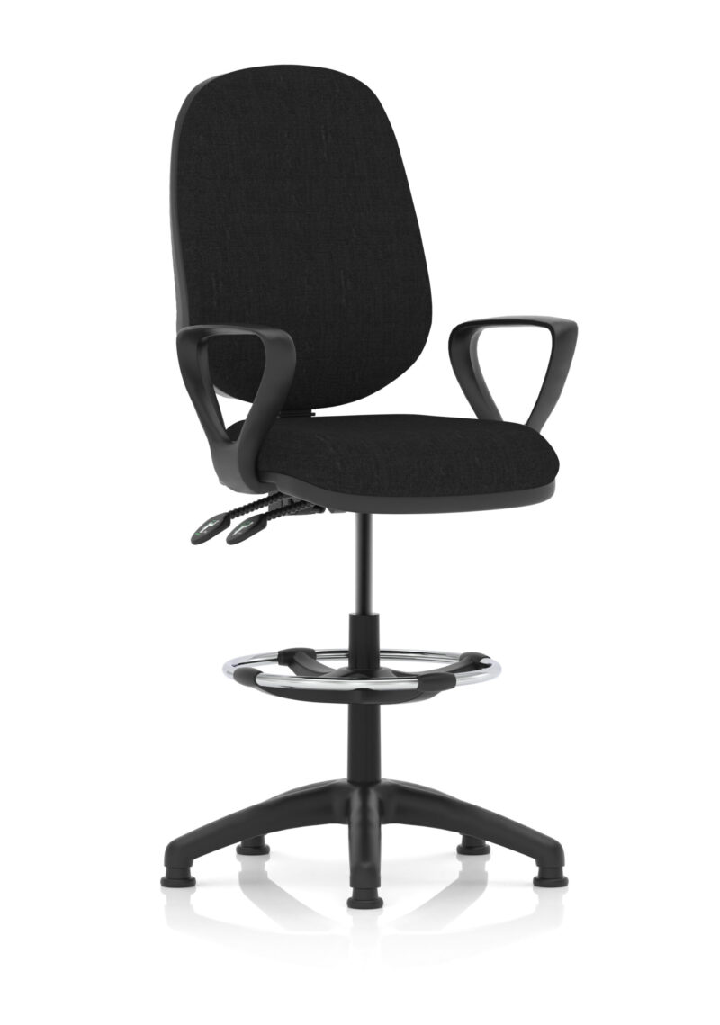 Slide Plus II Task Operator Office Chair with Hi Rise Draughtsman Kit - Image 2
