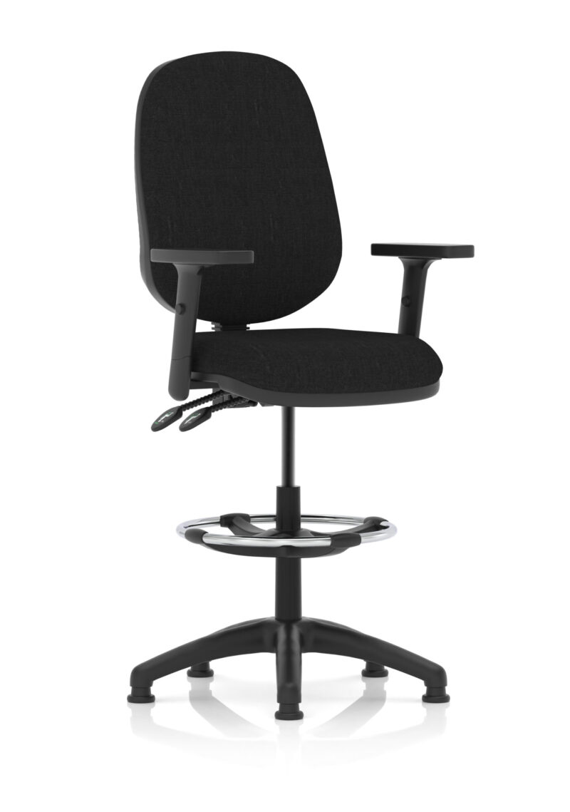 Slide Plus II Task Operator Office Chair with Hi Rise Draughtsman Kit - Image 3