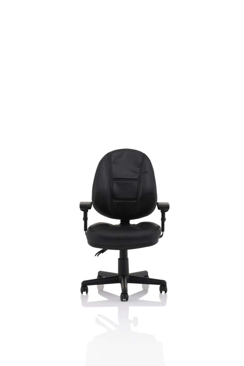 Camp Medium Back Black Leather Task Operator Office Chair - Image 10