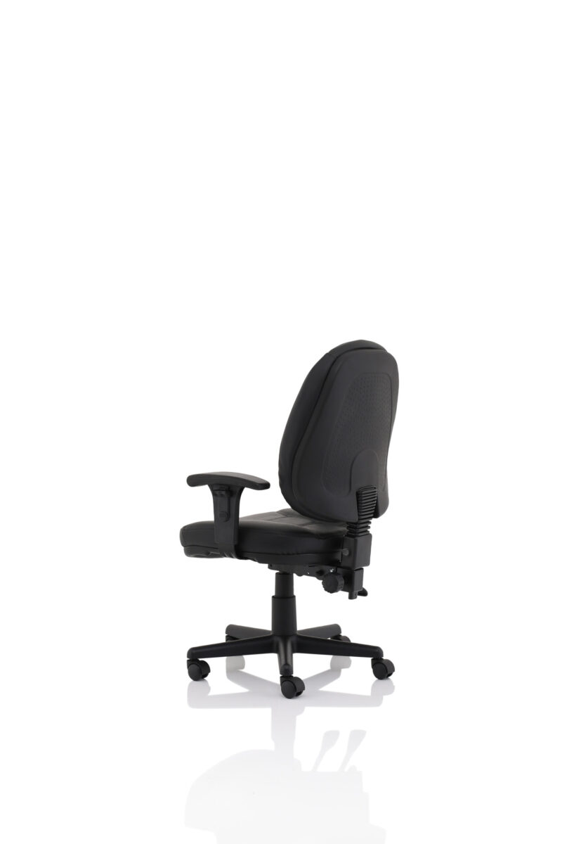 Camp Medium Back Black Leather Task Operator Office Chair - Image 13