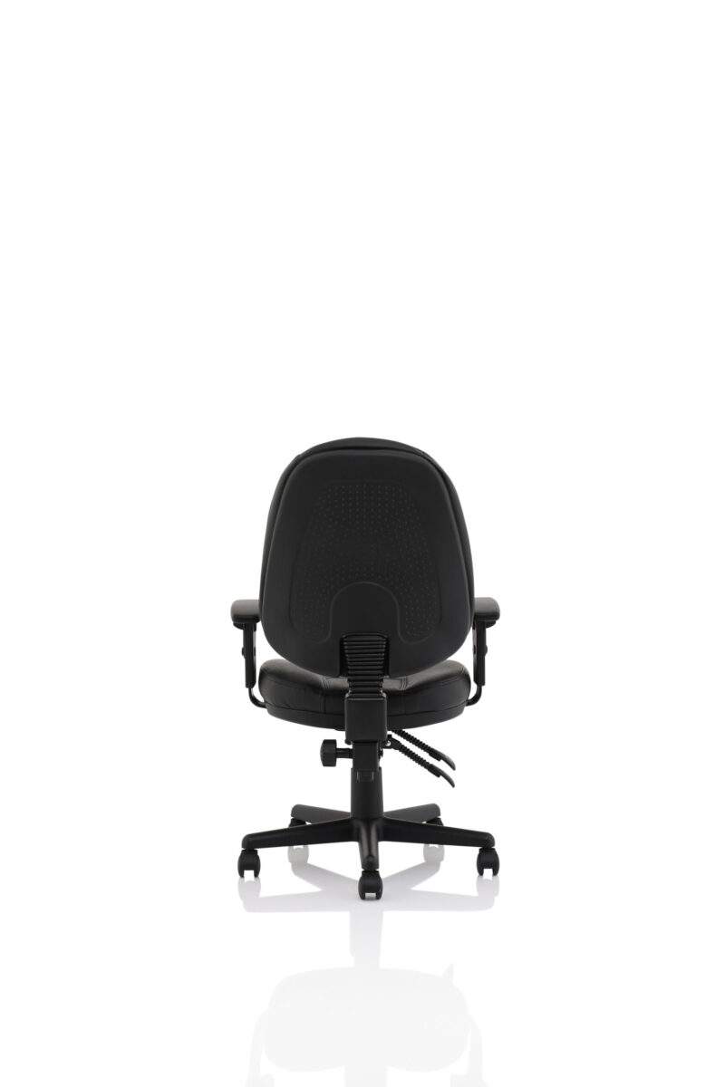 Camp Medium Back Black Leather Task Operator Office Chair - Image 14