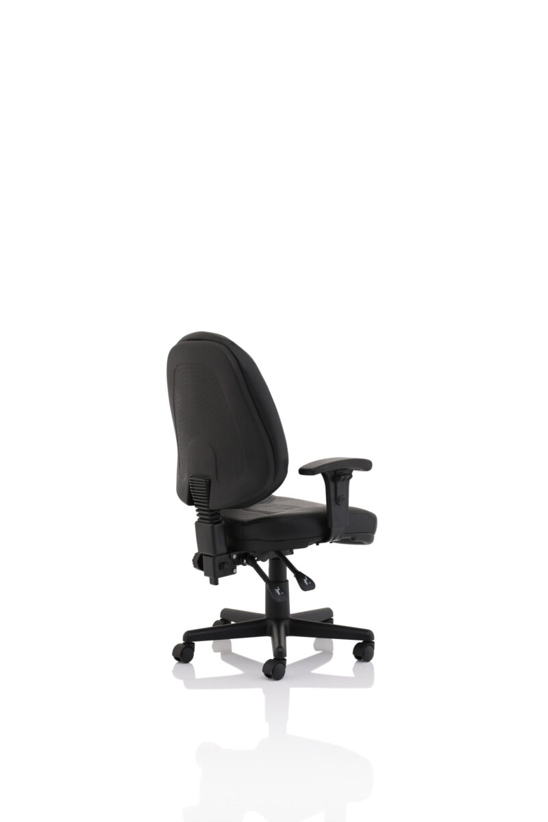 Camp Medium Back Black Leather Task Operator Office Chair - Image 15
