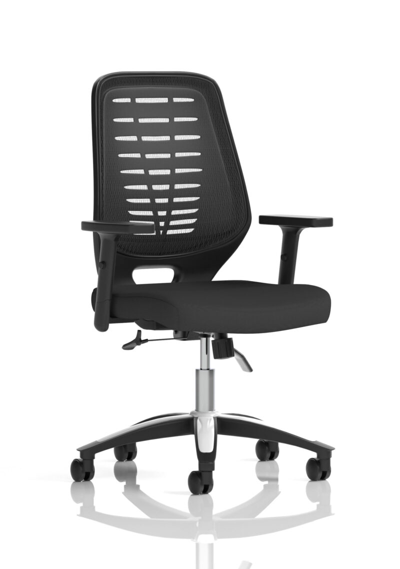 Croft Medium Mesh Back Task Operator Office Chair with Arms - Image 2