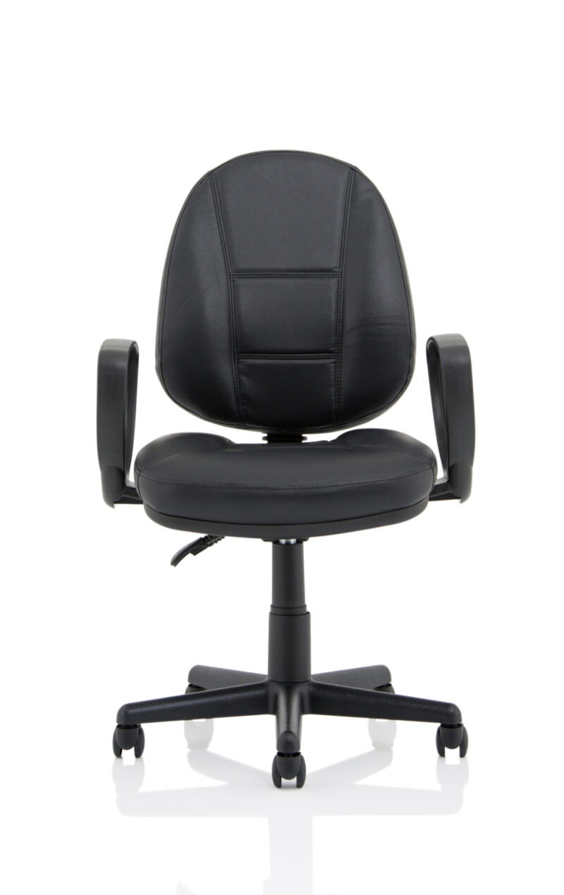 Camp Medium Back Black Leather Task Operator Office Chair - Image 18