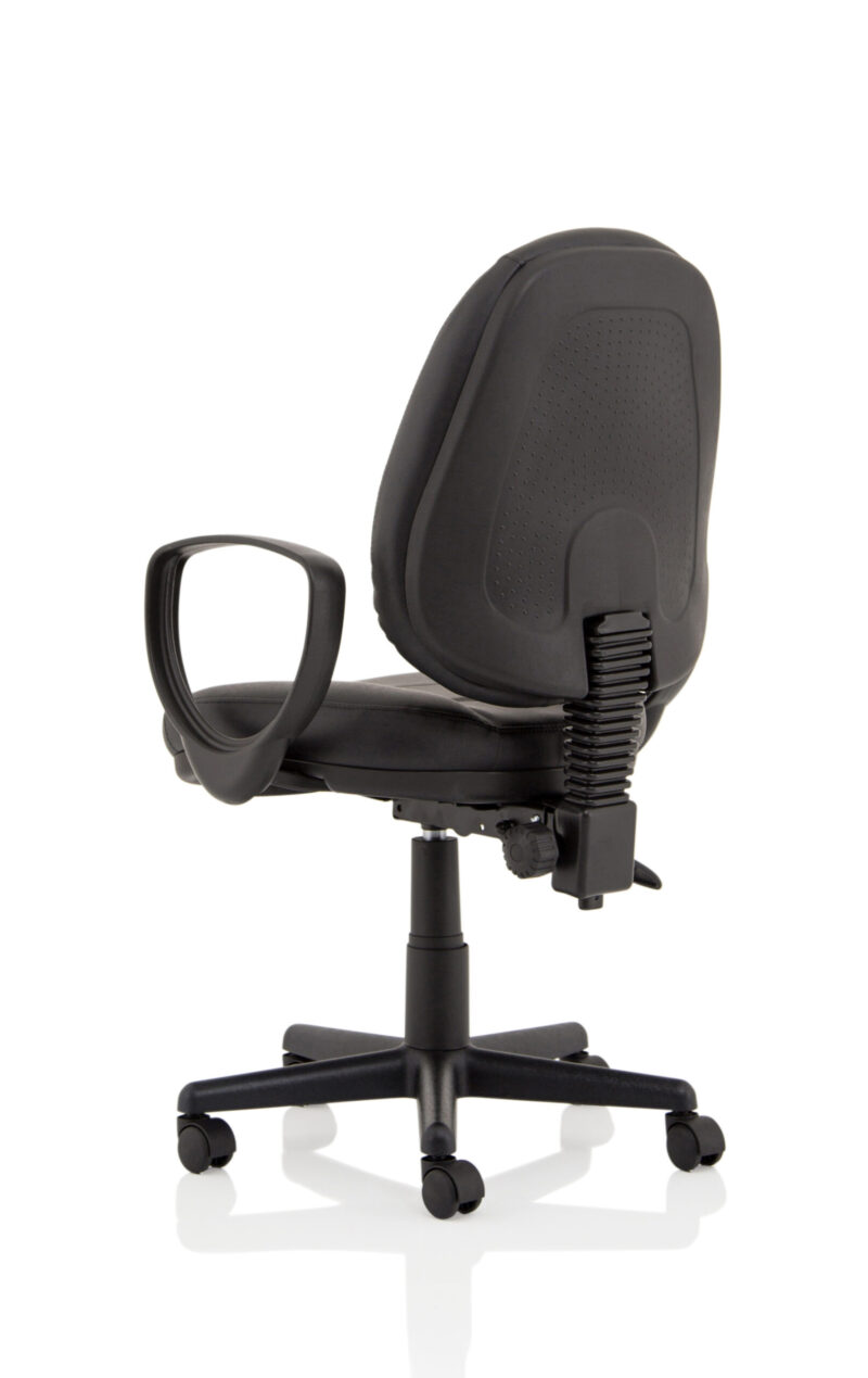 Camp Medium Back Black Leather Task Operator Office Chair - Image 21