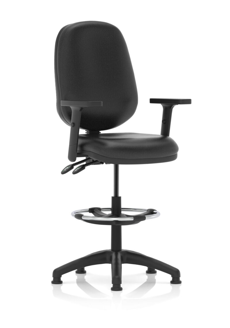 Slide Plus II Task Operator Office Chair with Hi Rise Draughtsman Kit - Image 12