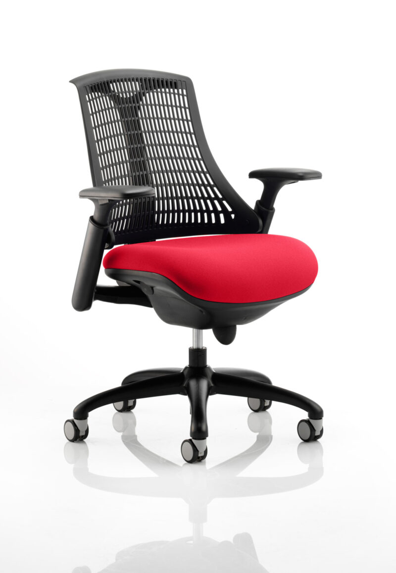 Swift Medium Back Black Frame Task Operator Office Chair with Arms - Image 15