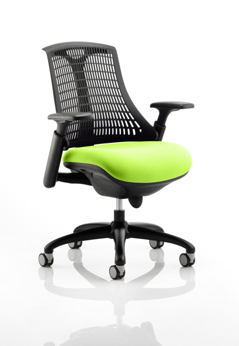 Swift Medium Back Black Frame Task Operator Office Chair with Arms - Image 16