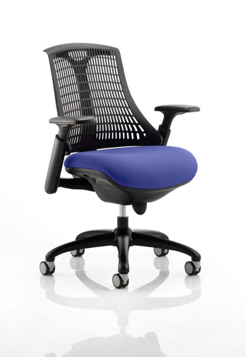 Swift Medium Back Black Frame Task Operator Office Chair with Arms - Image 17