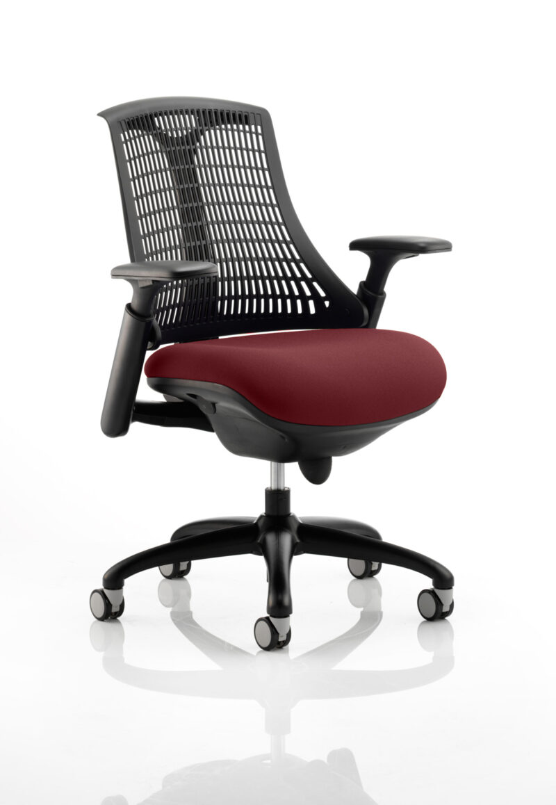 Swift Medium Back Black Frame Task Operator Office Chair with Arms - Image 20