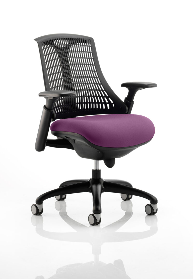 Swift Medium Back Black Frame Task Operator Office Chair with Arms - Image 22
