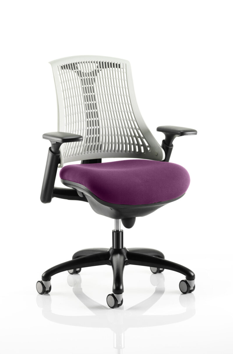 Swift Medium Back Black Frame Task Operator Office Chair with Arms - Image 23