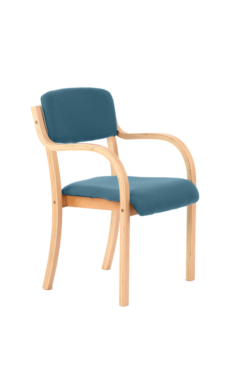 Spot Wooden Frame Visitor Chair with Arms - Image 9