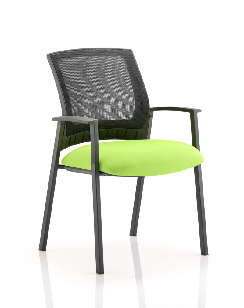 Path Medium Mesh Back Stacking Visitor Chair with Arms - Image 6