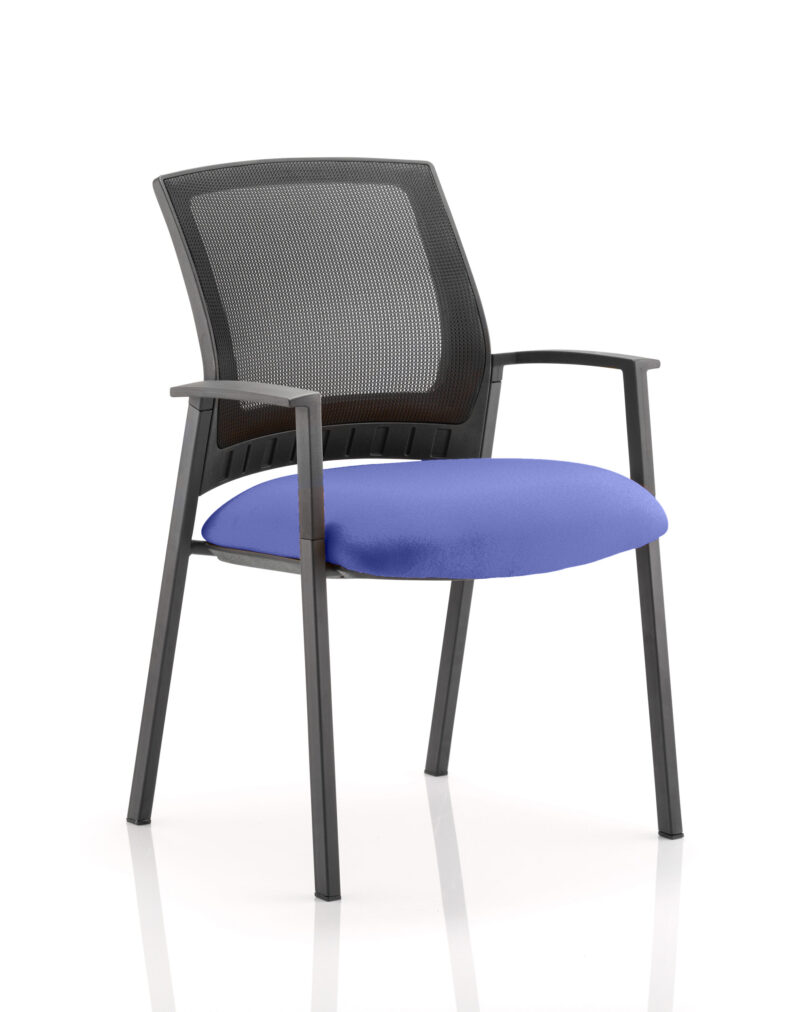 Path Medium Mesh Back Stacking Visitor Chair with Arms - Image 7