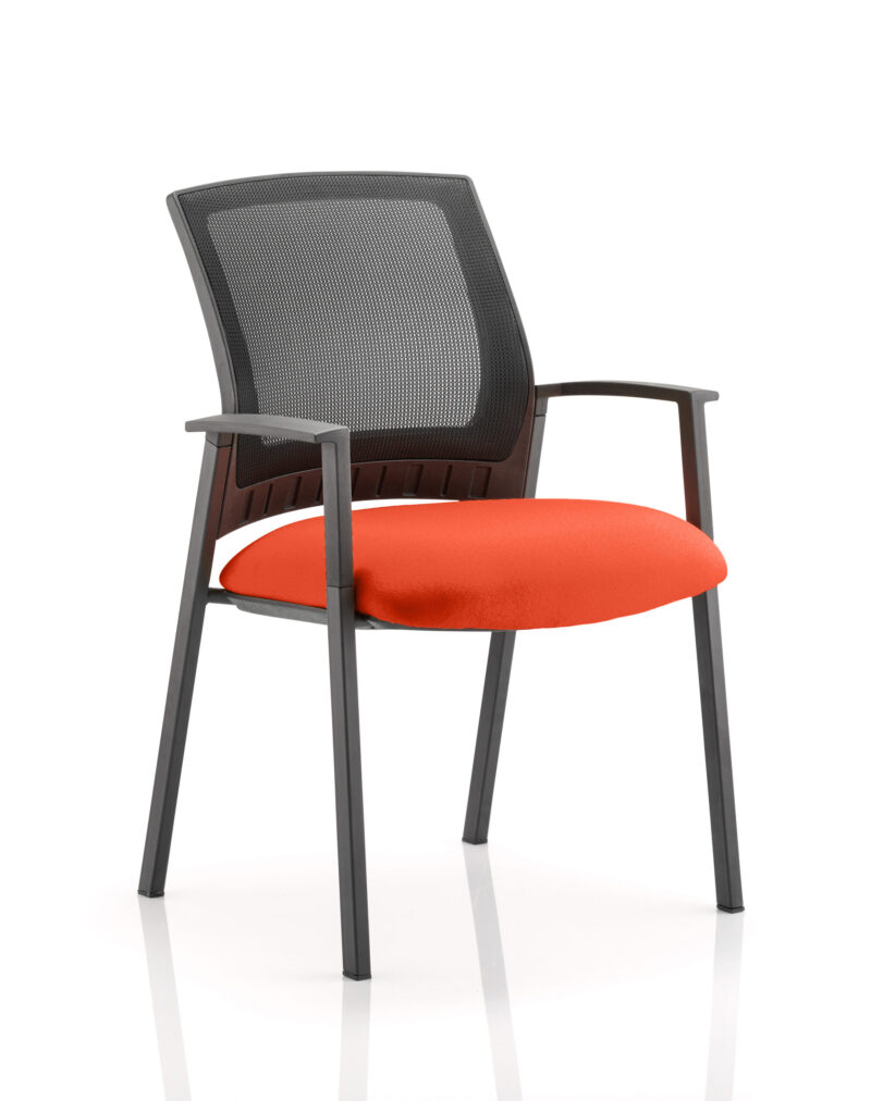 Path Medium Mesh Back Stacking Visitor Chair with Arms - Image 8