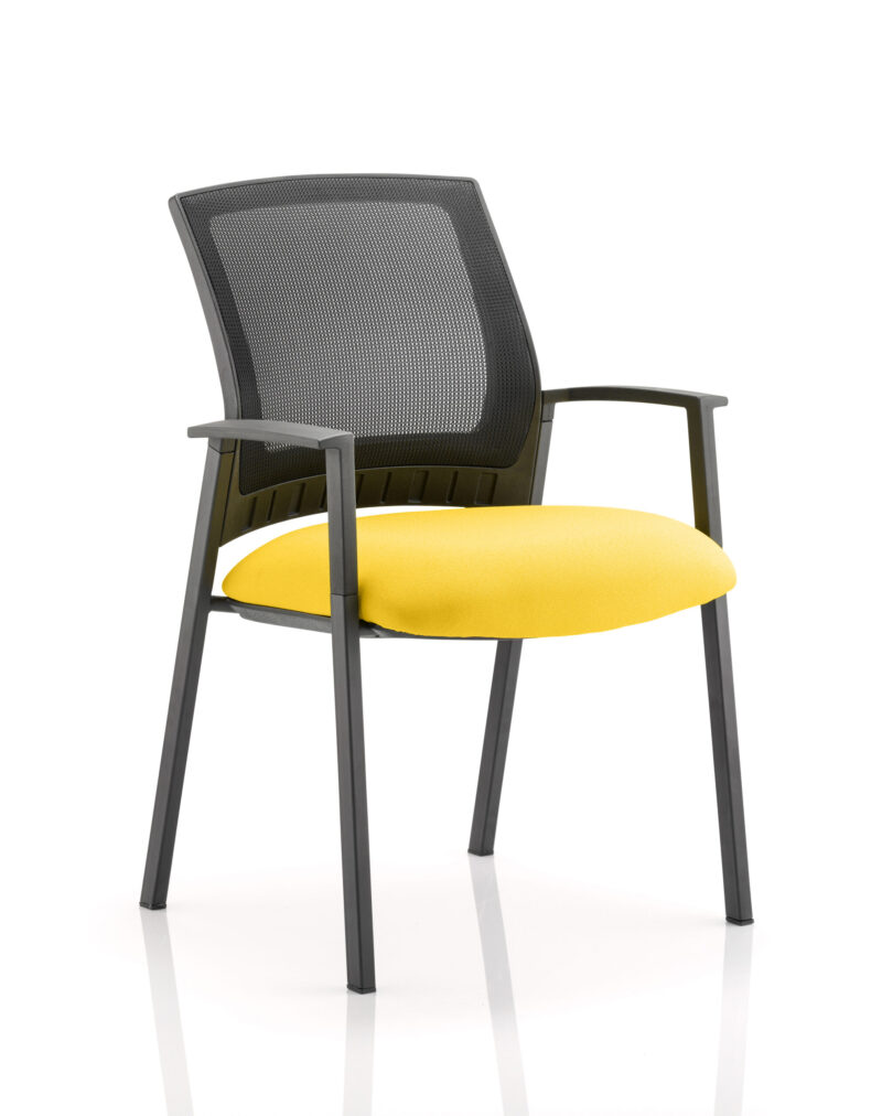Path Medium Mesh Back Stacking Visitor Chair with Arms - Image 9