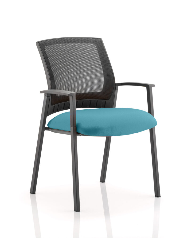 Path Medium Mesh Back Stacking Visitor Chair with Arms - Image 11