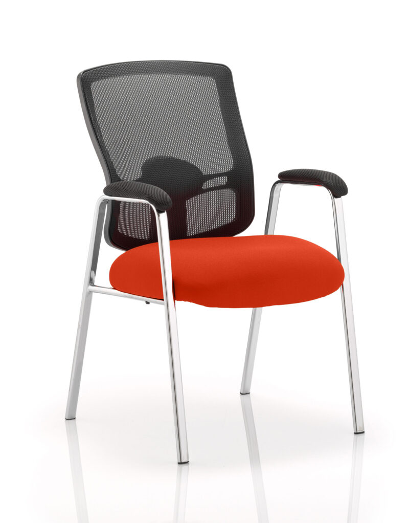 Form Medium Mesh Back (Straight Leg) Visitor Chair with Arms - Image 12