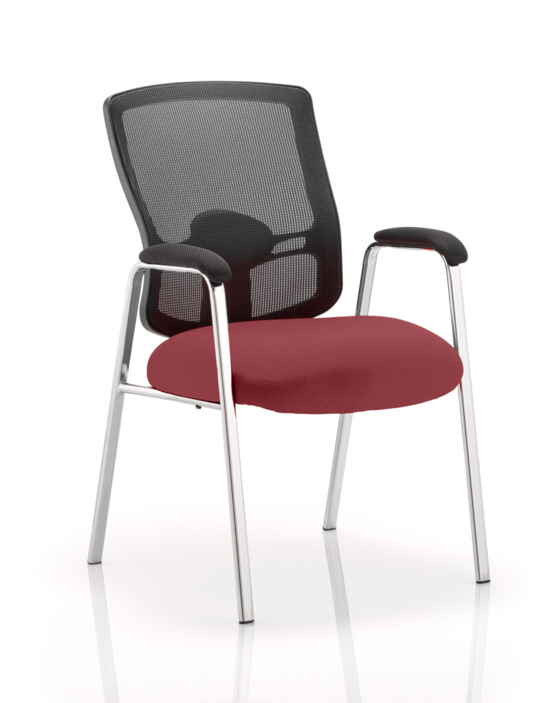 Form Medium Mesh Back (Straight Leg) Visitor Chair with Arms - Image 14