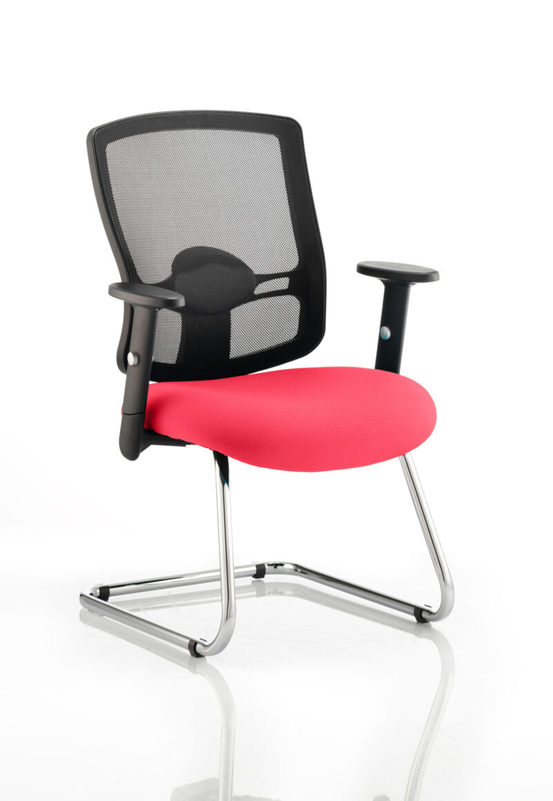 Form Mesh Back Cantilever Visitor Chair with Arms - Image 9