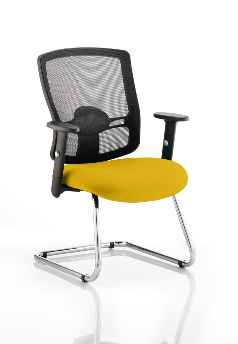 Form Mesh Back Cantilever Visitor Chair with Arms - Image 13