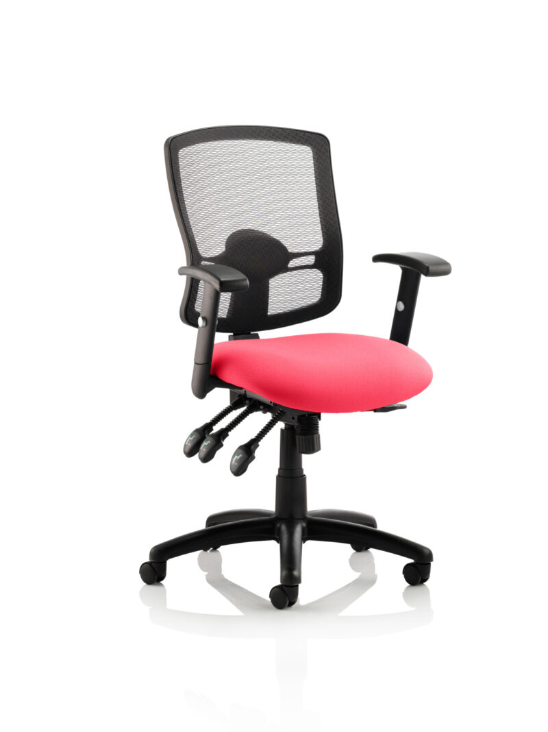 Form III High Mesh Back Task Operator Office Chair with Arms - Image 9
