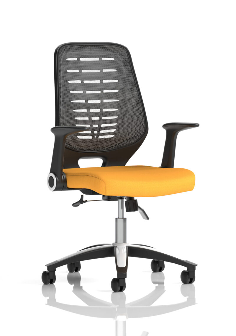 Croft Medium Mesh Back Task Operator Office Chair with Arms - Image 36