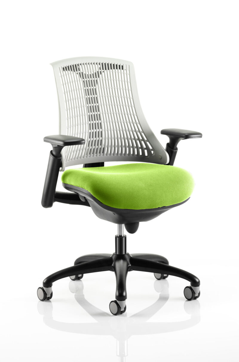 Swift Medium Back Black Frame Task Operator Office Chair with Arms - Image 25