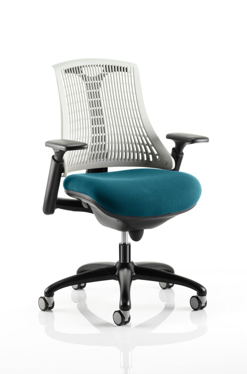 Swift Medium Back Black Frame Task Operator Office Chair with Arms - Image 30