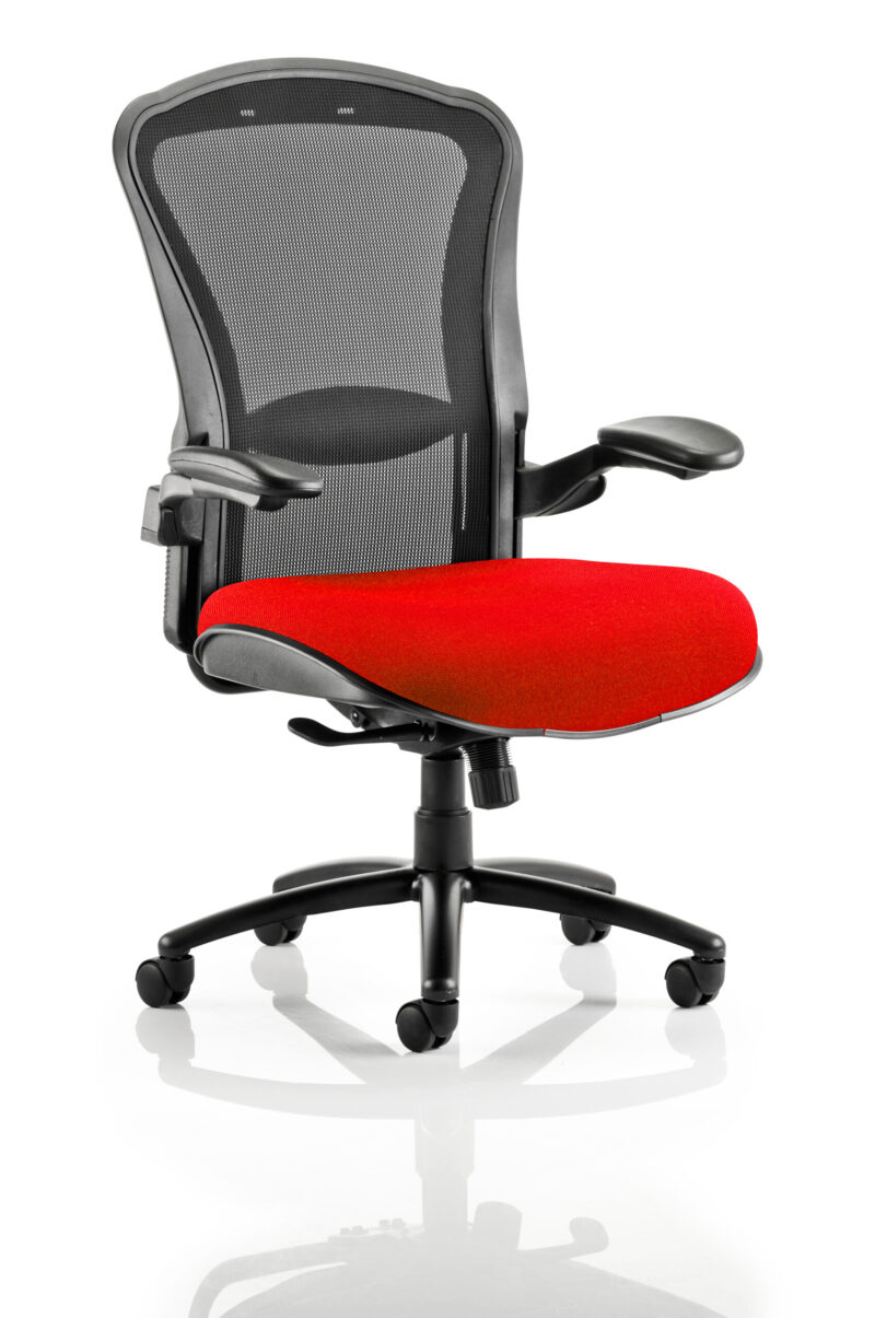Track High Mesh Back Heavy Duty Task Operator Office Chair with Arms - Image 5