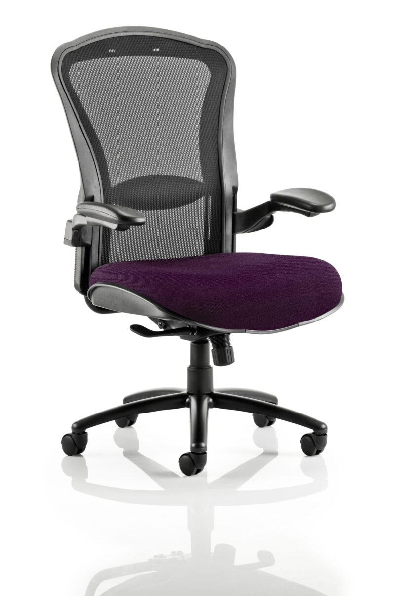 Track High Mesh Back Heavy Duty Task Operator Office Chair with Arms - Image 9