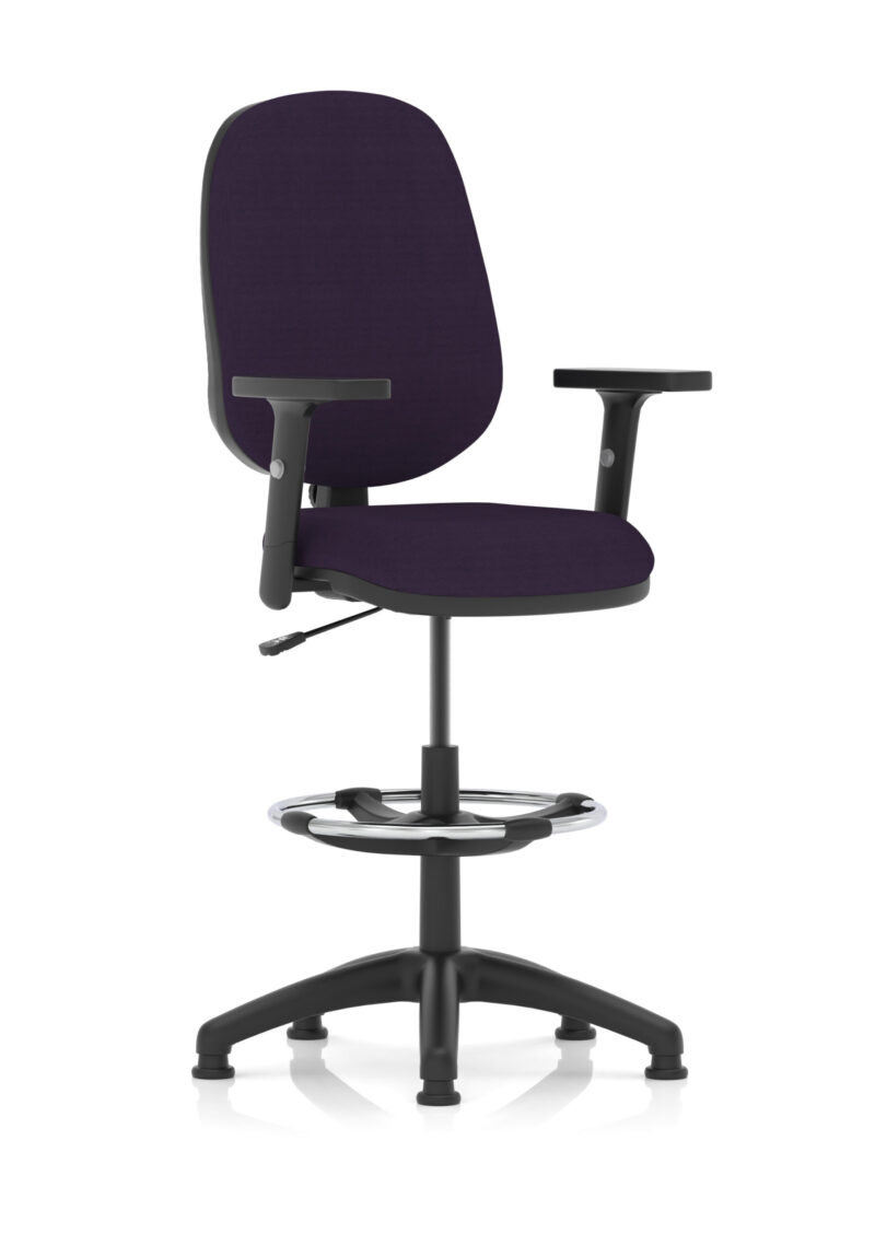 Slide Plus I Medium Back Task Operator Office Chair with Hi Rise Draughtsman Kit - Image 25