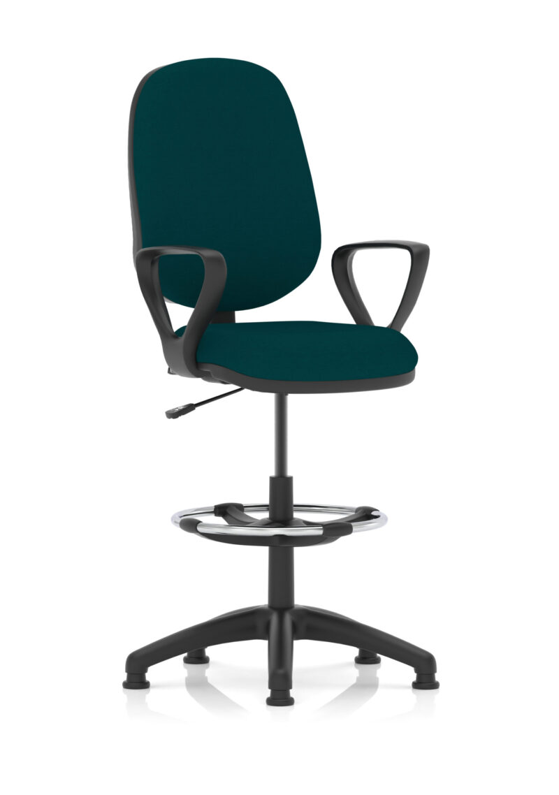 Slide Plus I Medium Back Task Operator Office Chair with Hi Rise Draughtsman Kit - Image 32