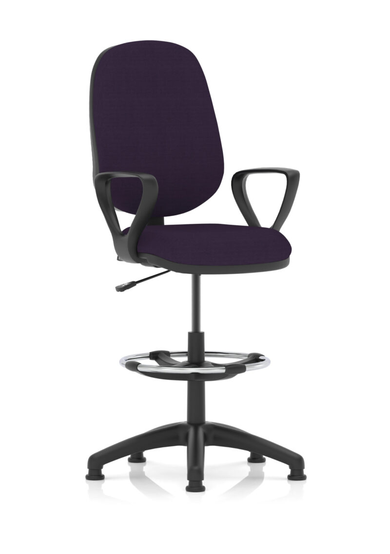 Slide Plus I Medium Back Task Operator Office Chair with Hi Rise Draughtsman Kit - Image 33