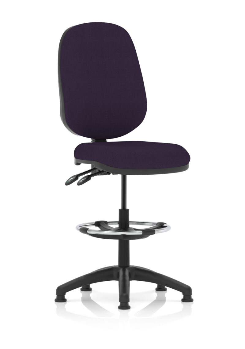 Slide Plus II Task Operator Office Chair with Hi Rise Draughtsman Kit - Image 34